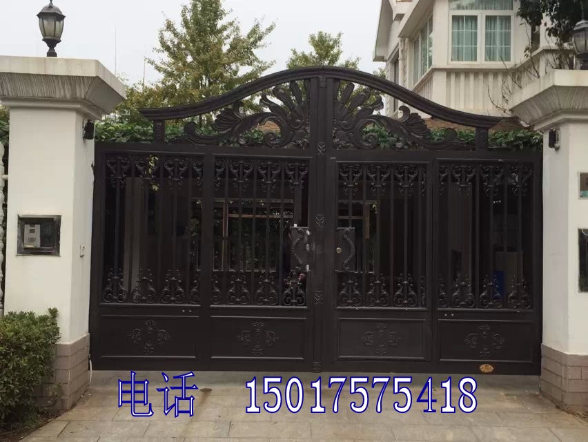 门业图片-铸铝庭院大门铸铝花园大门厂家庭院门图片